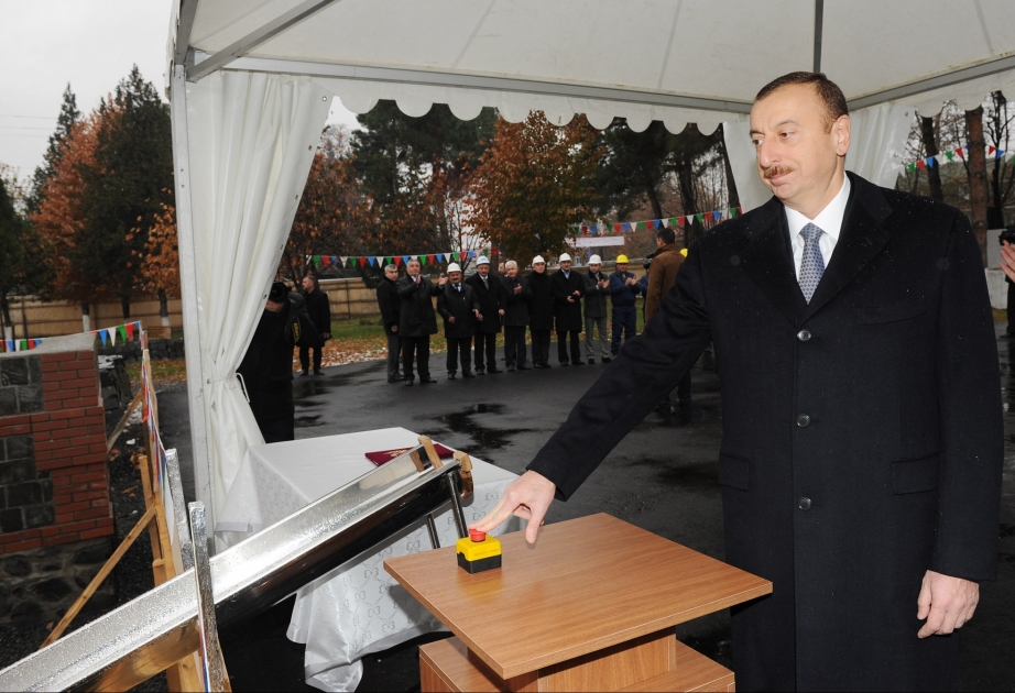 Qaxda Heydər Əliyev Mərkəzinin təməlqoyma mərasimi olmuşdur