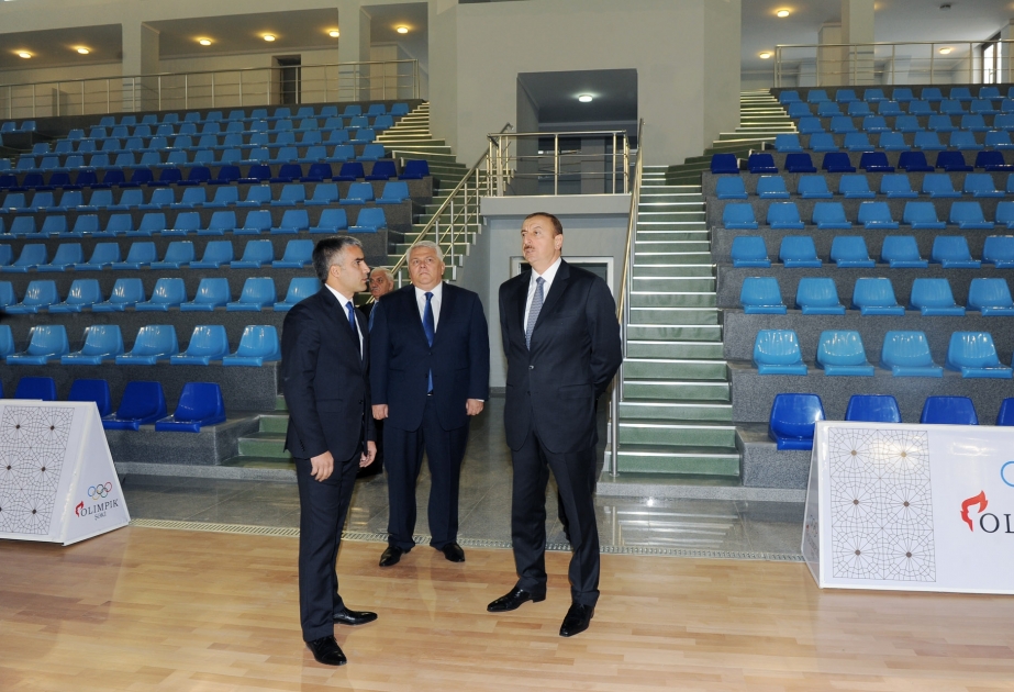 Şəki Olimpiya İdman Kompleksinin yenidənqurmadan sonrakı vəziyyəti ilə tanışlıq