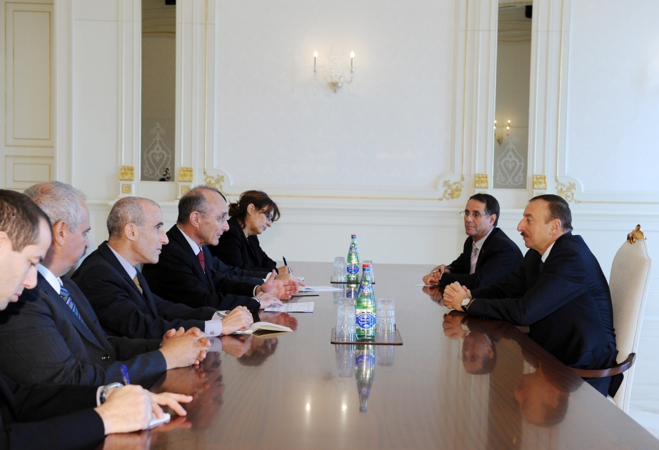 Azərbaycan Prezidenti İlham Əliyev İsrailin milli infrastruktur nazirini qəbul etmişdir