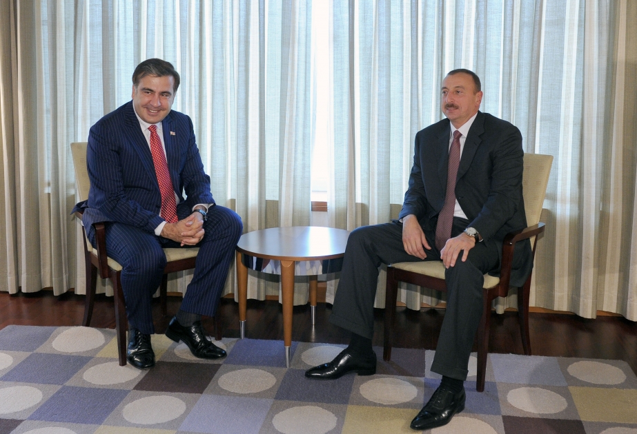 Azərbaycan Prezidenti İlham Əliyevin və Gürcüstan Prezidenti Mixeil Saakaşvilinin görüşü