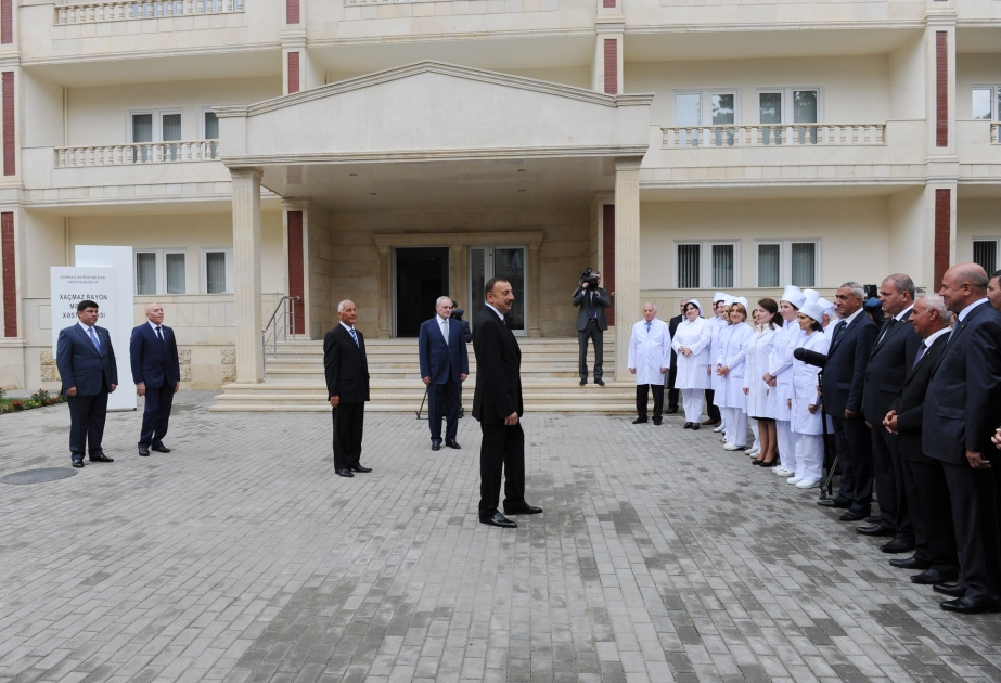 Xaçmaz Rayon Mərkəzi Xəstəxanası əsaslı təmirdən sonra istifadəyə verilmişdir