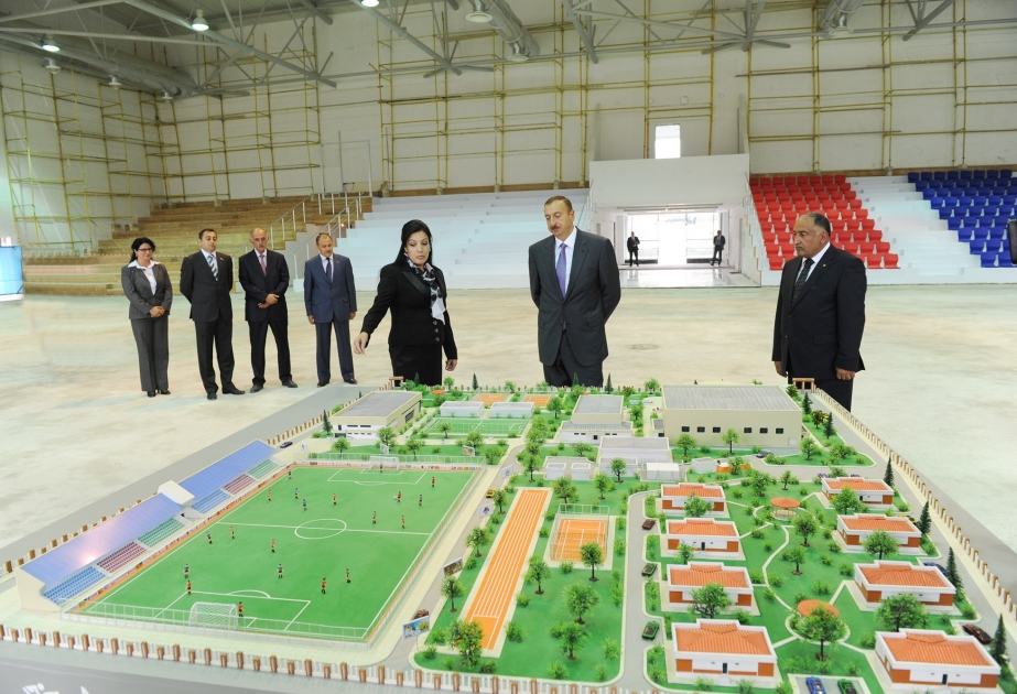 Şamaxıda Olimpiya İdman Kompleksində aparılan yenidənqurma işləri ilə tanışlıq