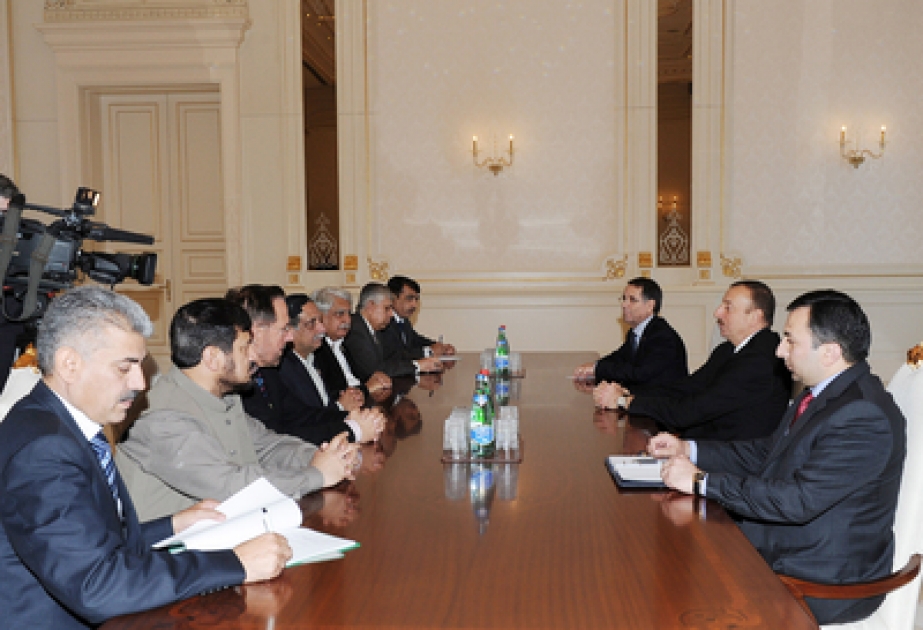 Le Président azerbaïdjanais Ilham Aliyev a reçu la délégation dirigée par le vice- président du Sénat du Pakistan