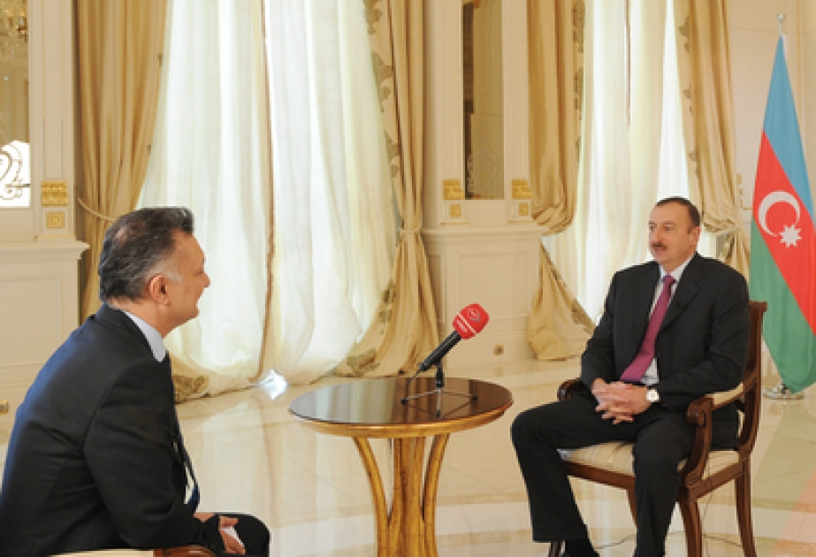 L’interview du Président azerbaïdjanais Ilham Aliyev à Yüksel Degercan, correspondant de la chaine turque TRT à Bakou