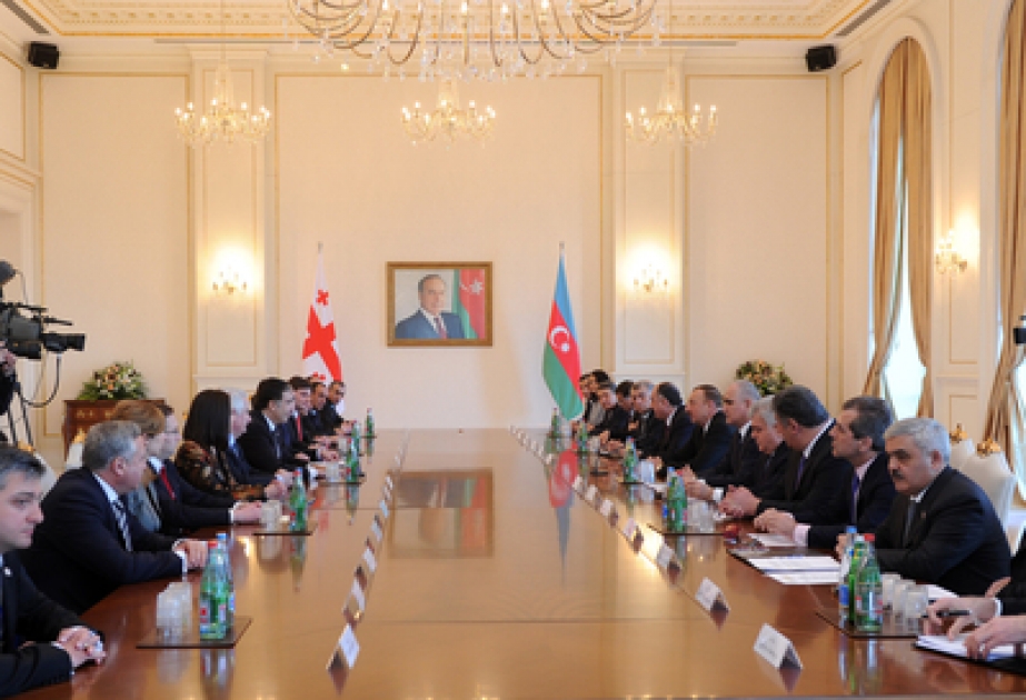 La rencontre des Présidents azerbaïdjanais et géorgien avec la participation des délégations