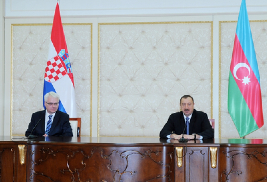 Les Présidents azerbaïdjanais et croate ont tenu une conférence de presse