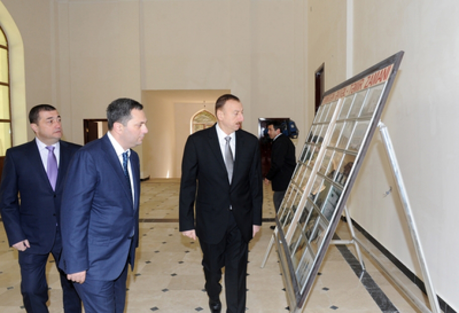 Le Président Ilham Aliyev a inspecté les travaux de restauration dans le Centre Culturel de Massally