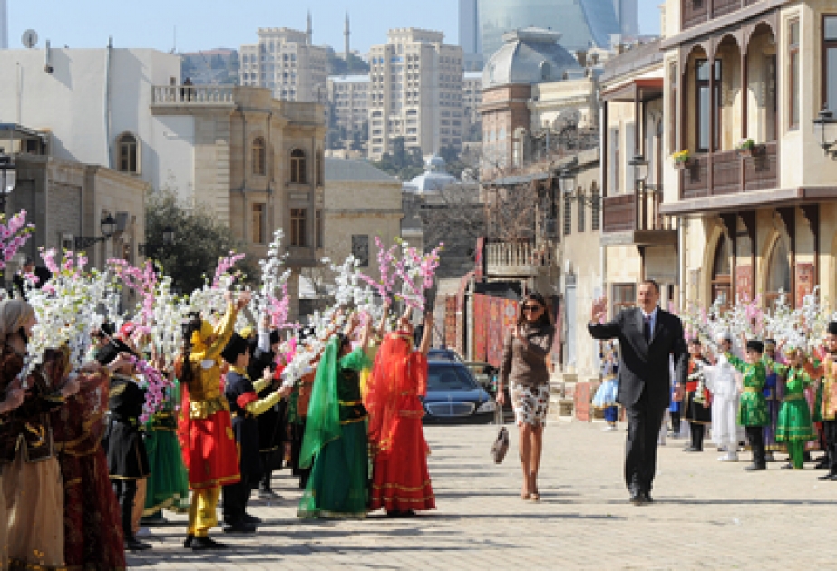 Les festivités nationales organisées à l’occasion de Novrouz à Bakou Le Président azerbaïdjanais a participé aux festivités
