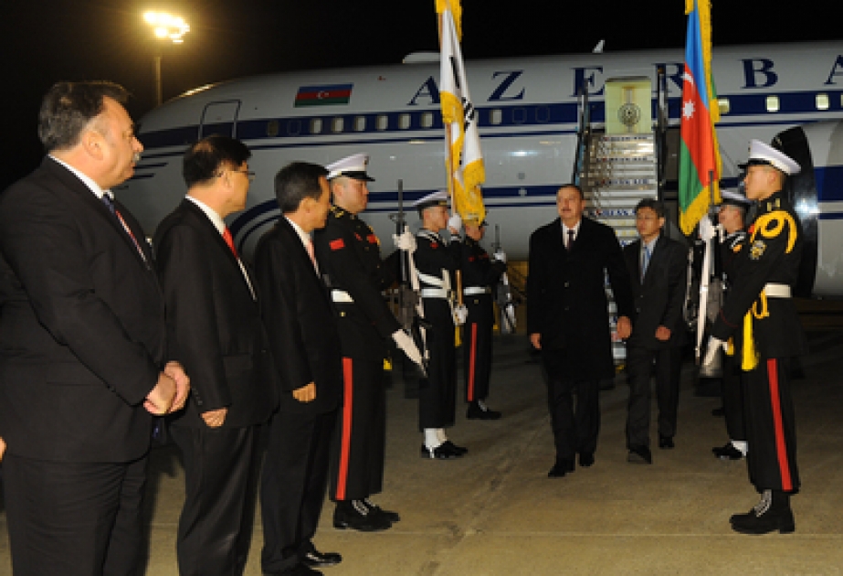 Le Président azerbaïdjanais Ilham Aliyev est arrivé en visite d’affaires en République de Corée