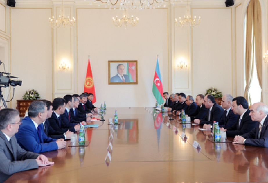La rencontre des Présidents de la République d’Azerbaïdjan et de la République kirghize avec la participation des délégations