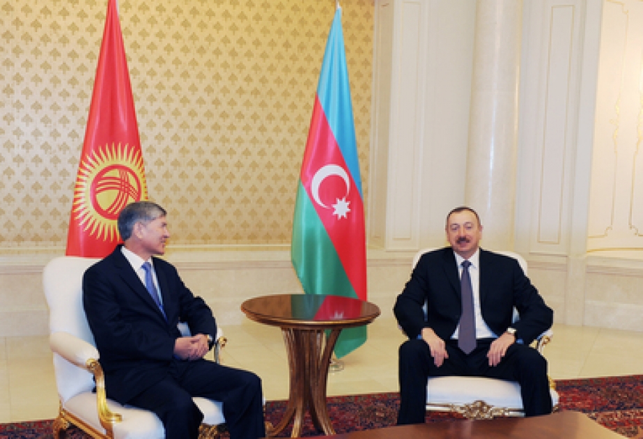 Rencontre en tête à tête entre le Président de la République d’Azerbaïdjan Ilham Aliyev et celui de la République kirghize Almazbek Atambayev