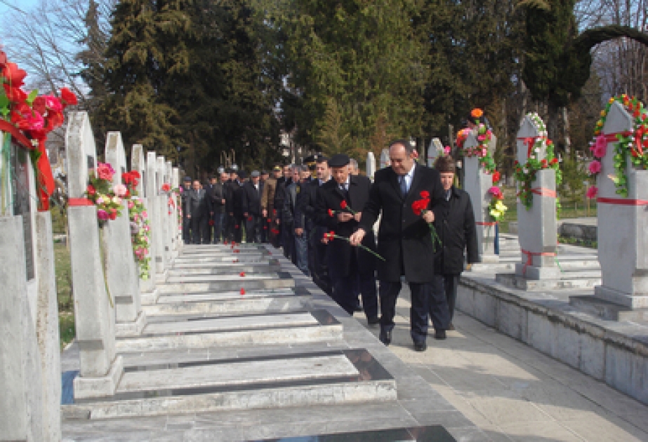 Qaxda soyqırımı qurbanlarının xatirəsi anılmışdır