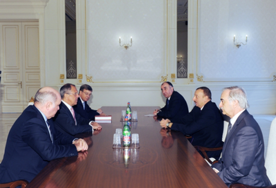 Le Président azerbaïdjanais Ilham Aliyev a reçu Sergueï Lavrov, ministre russe des affaires étrangères
