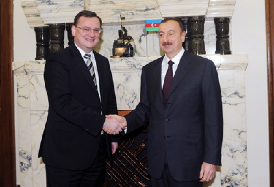 Le Président azerbaïdjanais Ilham Aliyev a rencontré Petr Necas, Premier ministre tchèque