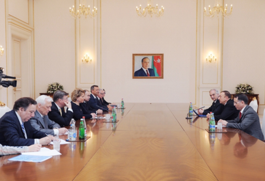 Le Président azerbaïdjanais Ilham Aliyev a reçu la délégation dirigée par Valentina Matvienko, présidente du Conseil de la Fédération russe