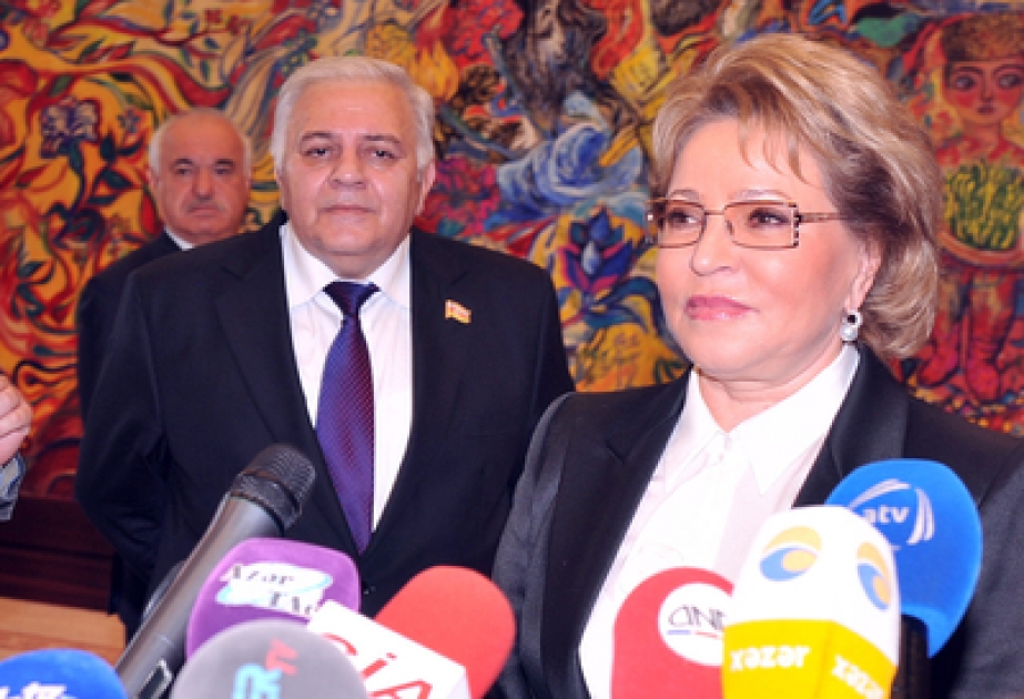 Valentina Matvienko : La Russie part des principes de l’intégrité territoriale des Etats dans le règlement du conflit du Haut-Karabagh