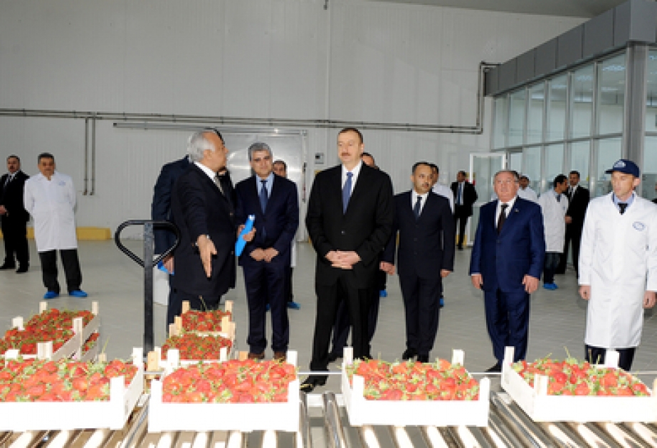 Le Président Ilham Aliyev a participé à l’inauguration de l’usine de conserve de Gazakh de la SARL Azersun-Holding