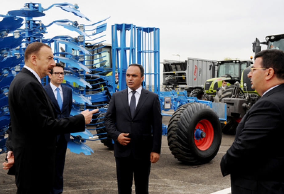 Le Président ilham Aliyev a participé à l’inauguration de SARL « Aghstafa Agroservice »