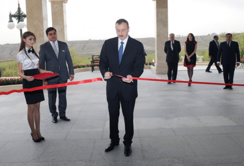 Le Président Ilham Aliyev a participé à l’inauguration de l’hôtel « Ayan Palace » à Tovuz