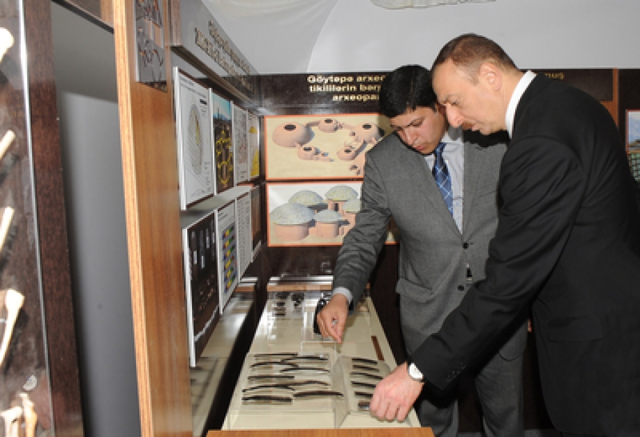 Le Président Ilham Aliyev a visité le monument archéologique de l’âge néolithique «Geuytapa» dans le territoire du district de Tovuz