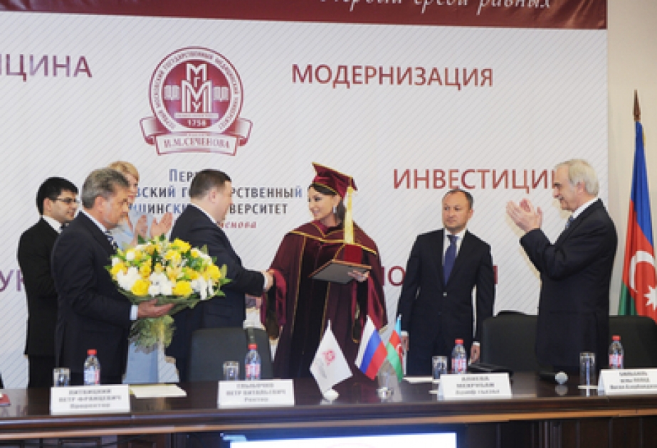 Mehriban Aliyeva, Première Dame de l’Azerbaïdjan a été nommée « Professeur honoraire à la Première Université d’Etat de Médecine de Moscou I. M. Setchenov »