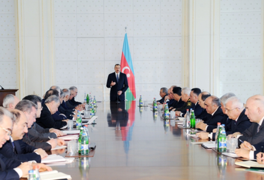 Le Conseil des Ministres a tenu, sous le patronage du Président Ilham Aliyev, sa réunion consacrée au bilan du développement socio-économique du premier trimestre de 2012 et aux tâches futures