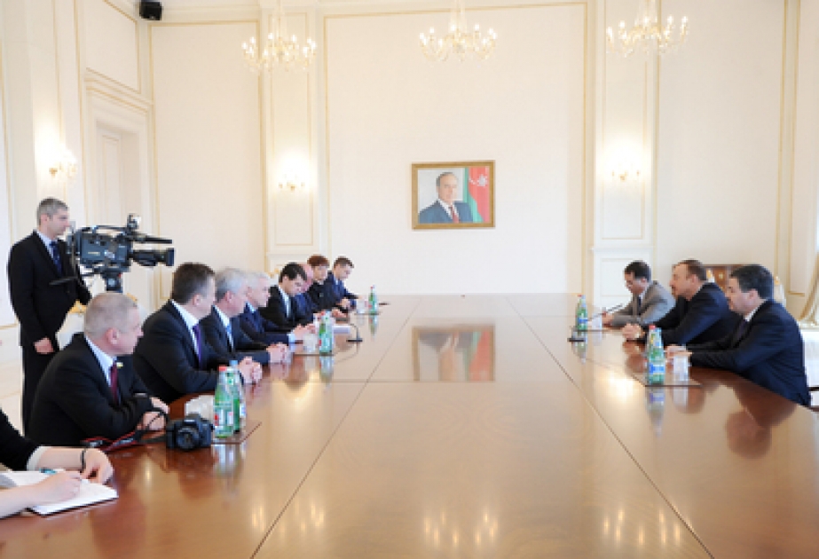 Le Président azerbaïdjanais Ilham Aliyev a reçu la délégation conduite par Vladimir Litvine, président de la Rada suprême de l’Ukraine