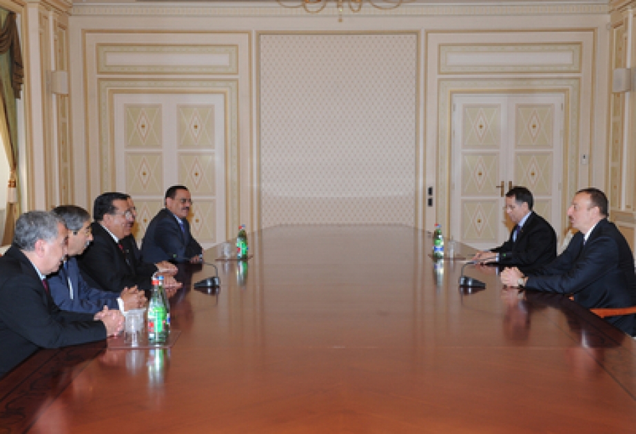 Le Président de la République d’Azerbaïdjan Ilham Aliyev a reçu la délégation dirigée par Abdur Rauf Al- Rawabi, premier vice- président du Sénat jordanien