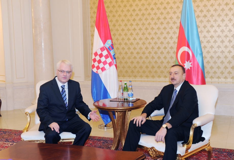 Azərbaycan Prezidenti İlham Əliyevin və Xorvatiya Prezidenti İvo Yosipoviçin təkbətək görüşü
