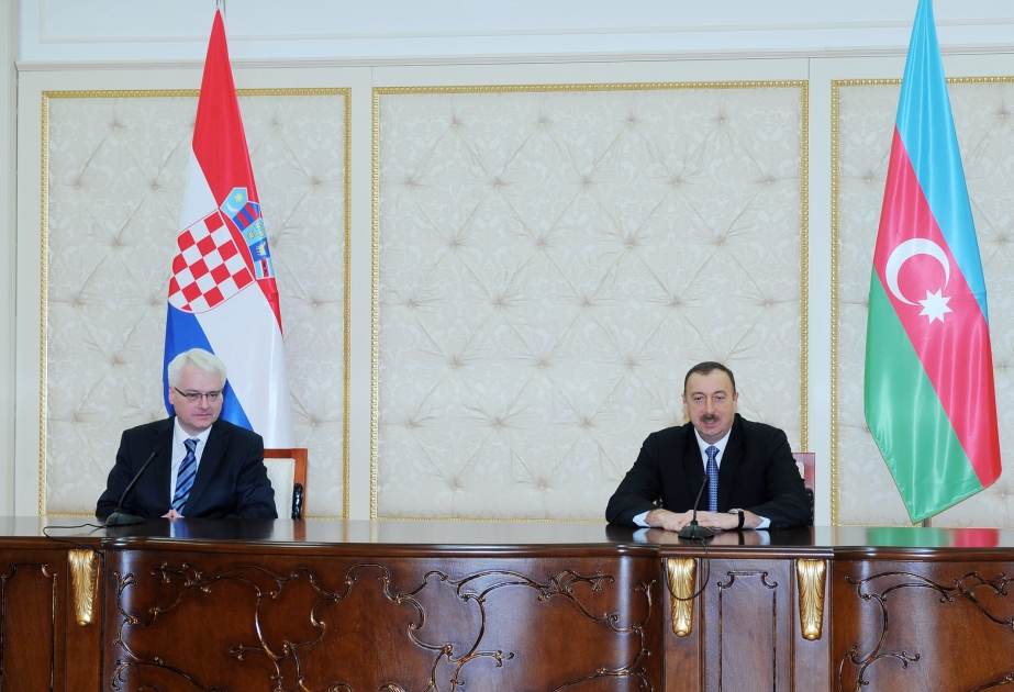 Azərbaycan və Xorvatiya prezidentlərinin mətbuat konfransı olmuşdur