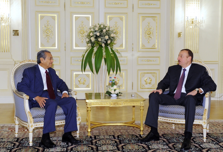 Azərbaycan Prezidenti İlham Əliyev Malayziyanın keçmiş Baş naziri Mahathir Mohamadı qəbul etmişdir