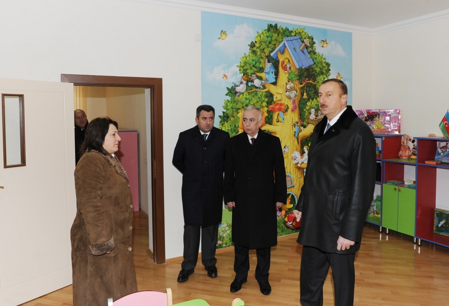 Prezident İlham Əliyev Nərimanov və Suraxanı rayonlarındakı körpələr evi-uşaq bağçalarının əsaslı təmir və yenidənqurmadan sonrakı vəziyyəti ilə tanış olmuşdur