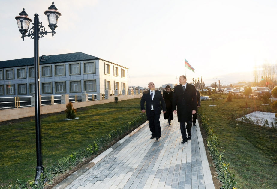 Prezident İlham Əliyev Goranboyda Nizami Gəncəvi adına parkın açılışında iştirak etmişdir