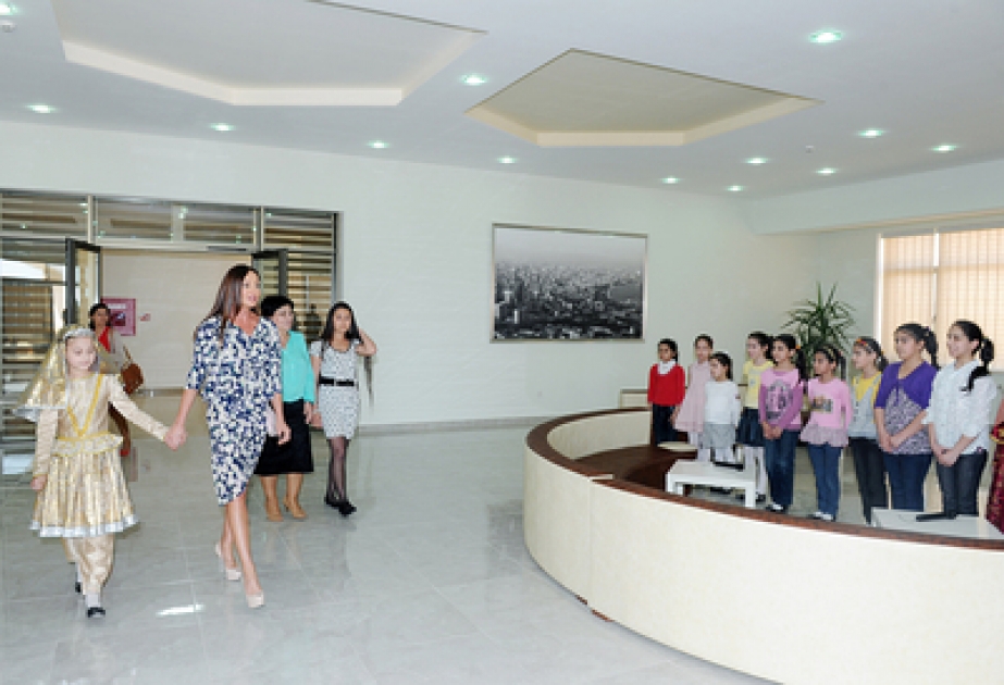 Une colonie de vacances été pour enfants a été ouverte au bourg Bouzovna de l’arrondissement Khazar Mme Mehriban Aliyeva a participé à la cérémonie d’ouverture