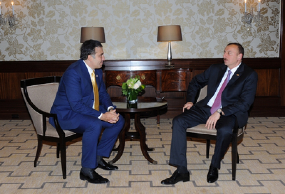 L’Entretien entre le Président azerbaïdjanais Ilham Aliyev et son homologue géorgien Mikheil Saakachvili