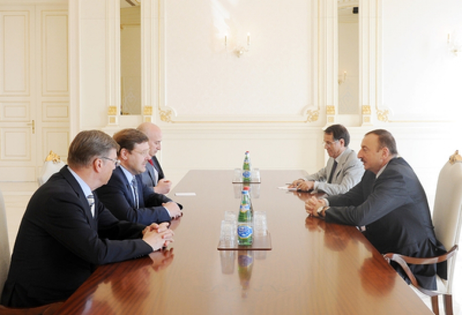 Le président azerbaïdjanais Ilham Aliyev a reçu Konstantin Kosachev, directeur de l’Agence de coopération de la Russie, représentant spécial du président russe pour les questions de la CEI