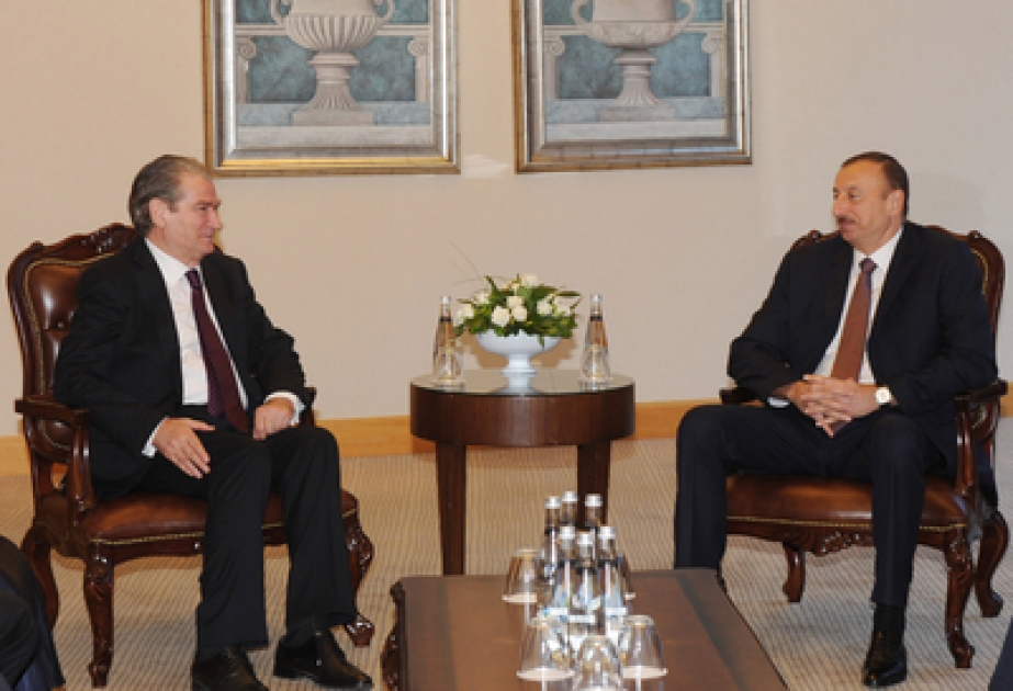 Rencontre entre le Président azerbaïdjanais Ilham Aliyev et le Premier ministre albanais Sali Berisha