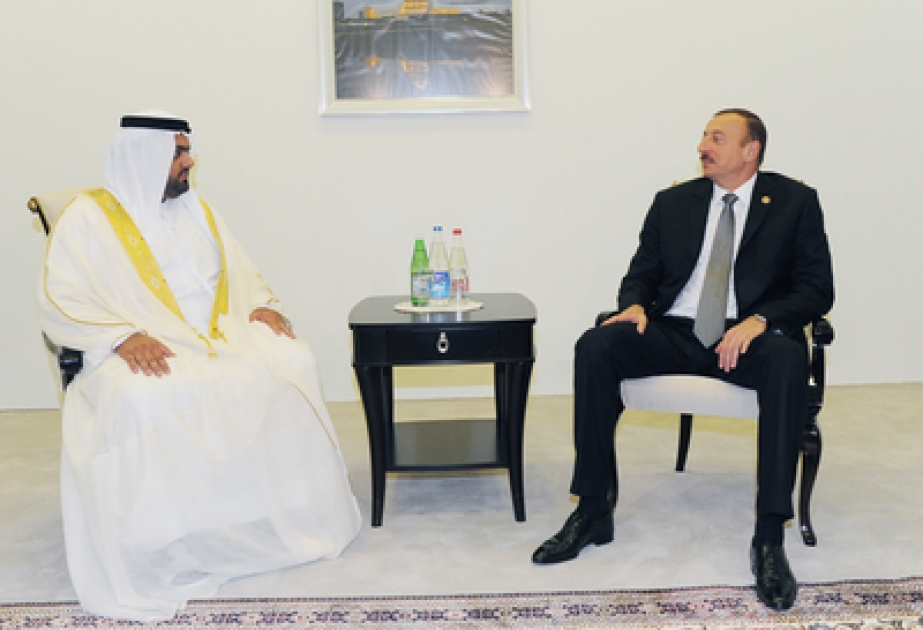 Le président Ilham Aliyev a reçu S.A. Sheikh Mohammed bin Hamad bin Mohammed Al Sharqi, Prince héritier de l’Emirat de Fujairah