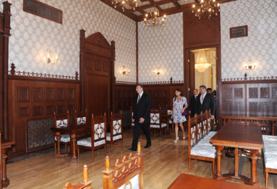 Le Palais du bonheur à Bakou a été mis en service après la réparation et la reconstructionLe président Ilham Aliyev a participé à la cérémonie inaugurale