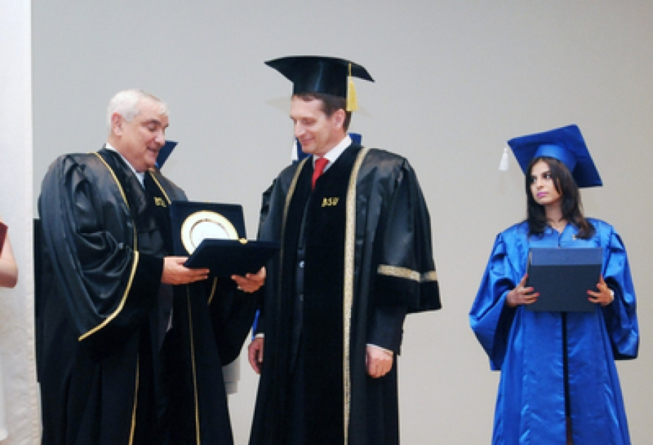 Le titre de docteur Honoris Causa de l’Université Slave de Bakou est décerné au président de la Douma d’Etat de Russie Sergueï Narychkine