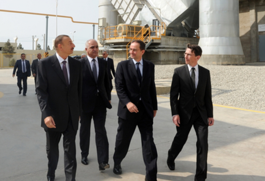 Le président azerbaïdjanais Ilham Aliyev a participé à l’inauguration de la nouvelle cimenterie de la société anonyme ouverte « Holcim-Azerbaïdjan » dans l’arrondissement de Garadag