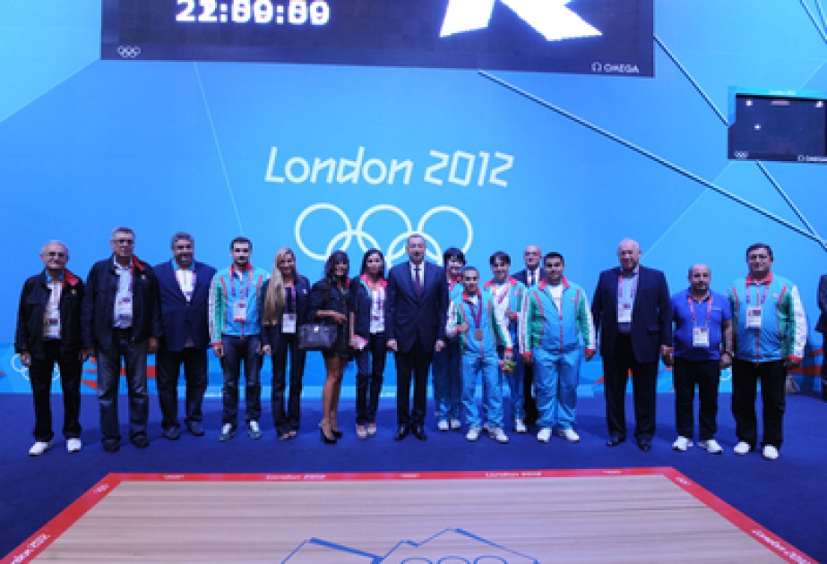La première médaille décrochée par l’Azerbaïdjan aux Jeux olympiques de LondresLe président Ilham Aliyev a suivi la compétition