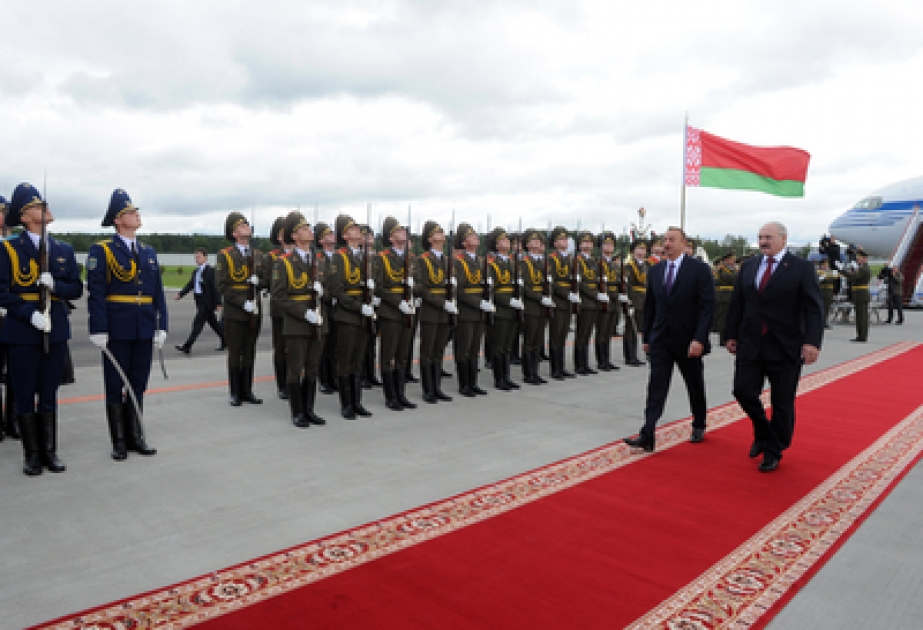 Le président azerbaïdjanais Ilham Aliyev est arrivé en Biélorussie pour une visite officielle