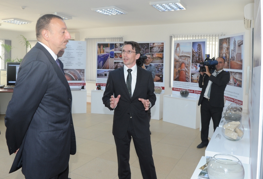 Azərbaycan Prezidenti İlham Əliyev Qaradağ rayonunda “Holcim-Azərbaycan” ASC-nin yeni sement zavodunun açılışında iştirak etmişdir
