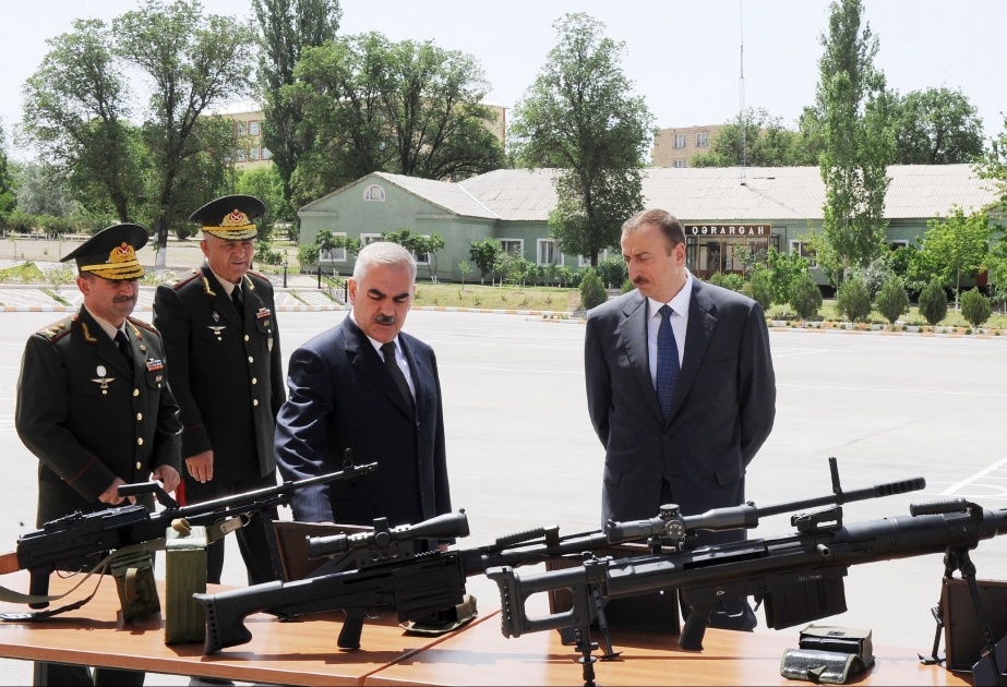 Prezident İlham Əliyev Kəngərli rayonunda “N” saylı hərbi hissədə qərargah binasının açılışında iştirak etmişdir