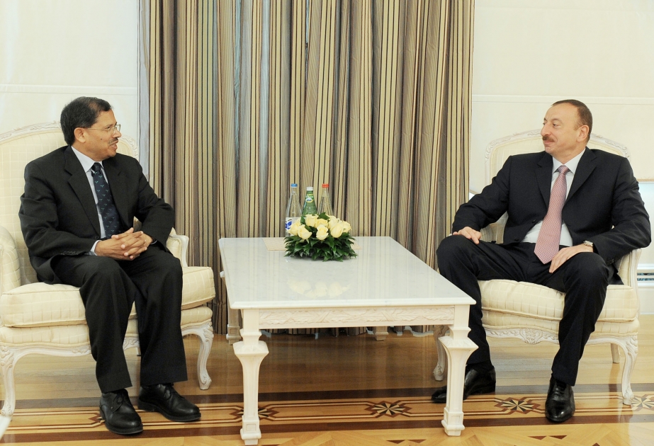 Prezident İlham Əliyev Hindistanın Azərbaycandakı səfiri Debnat Şounu qəbul etmişdir