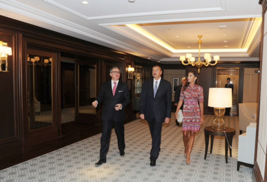 Le président azerbaïdjanais M. Ilham Aliyev a participé à la cérémonie d’ouverture de l’hôtel cinq étoiles « Four Seasons » à Bakou