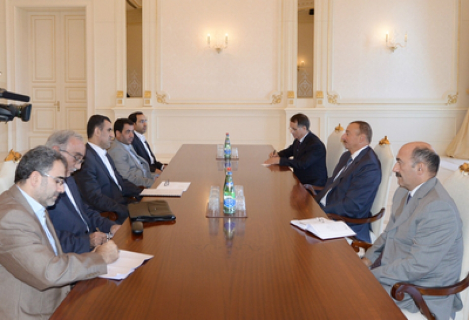 Le président azerbaïdjanais M. Ilham Aliyev a reçu la délégation iranienne dirigée par Seyid Hassan Moussevi, vice- président de l’Iran, président de l’Organisation iranienne du Patrimoine culturel et de la Culture