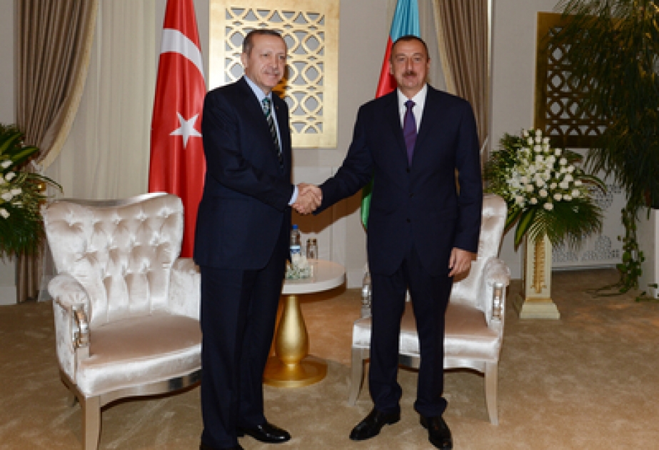Le président M. Ilham Aliyev a tenu à Gabala une rencontre en tête à tête avec M. Recep Tayyip Erdogan, premier ministre turc