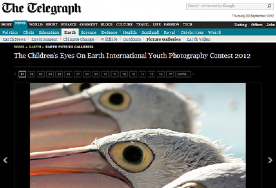 The Telegraph a réservé une large place au concours organisé par l’IDEA